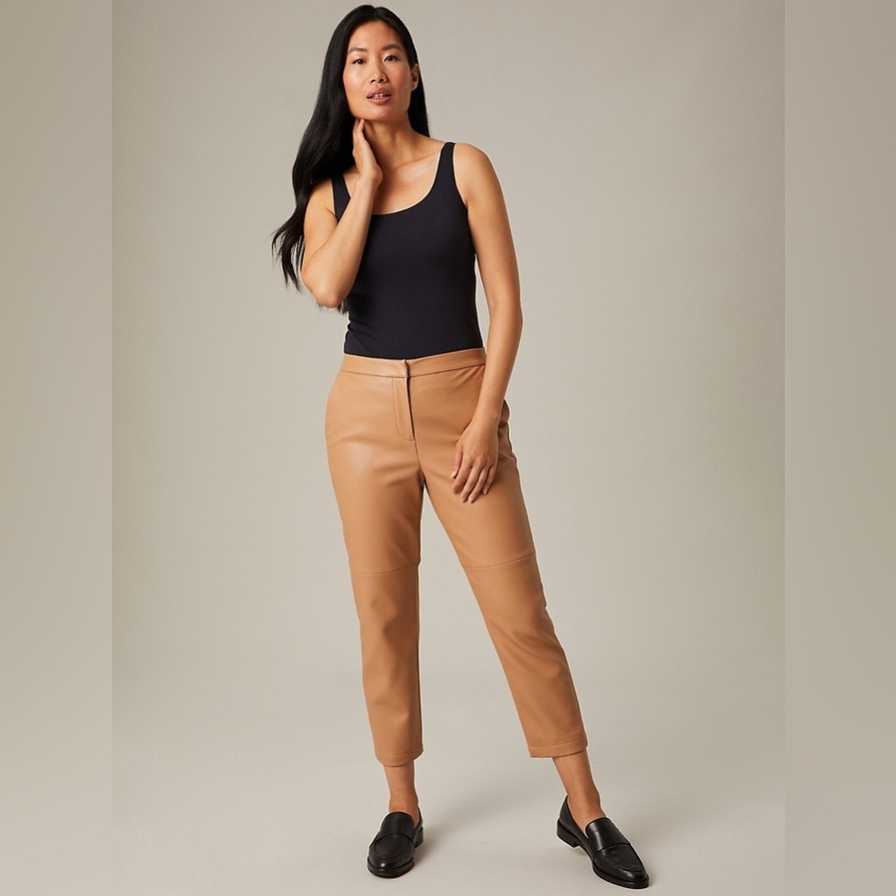 Hudson North | NWT Faux Leather Crop Pants Dark Camel - Medium
